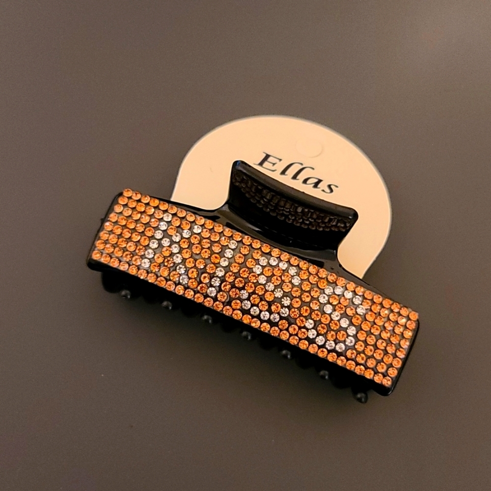 Kiss Rhinestone Embellished Message Hair Claw clip